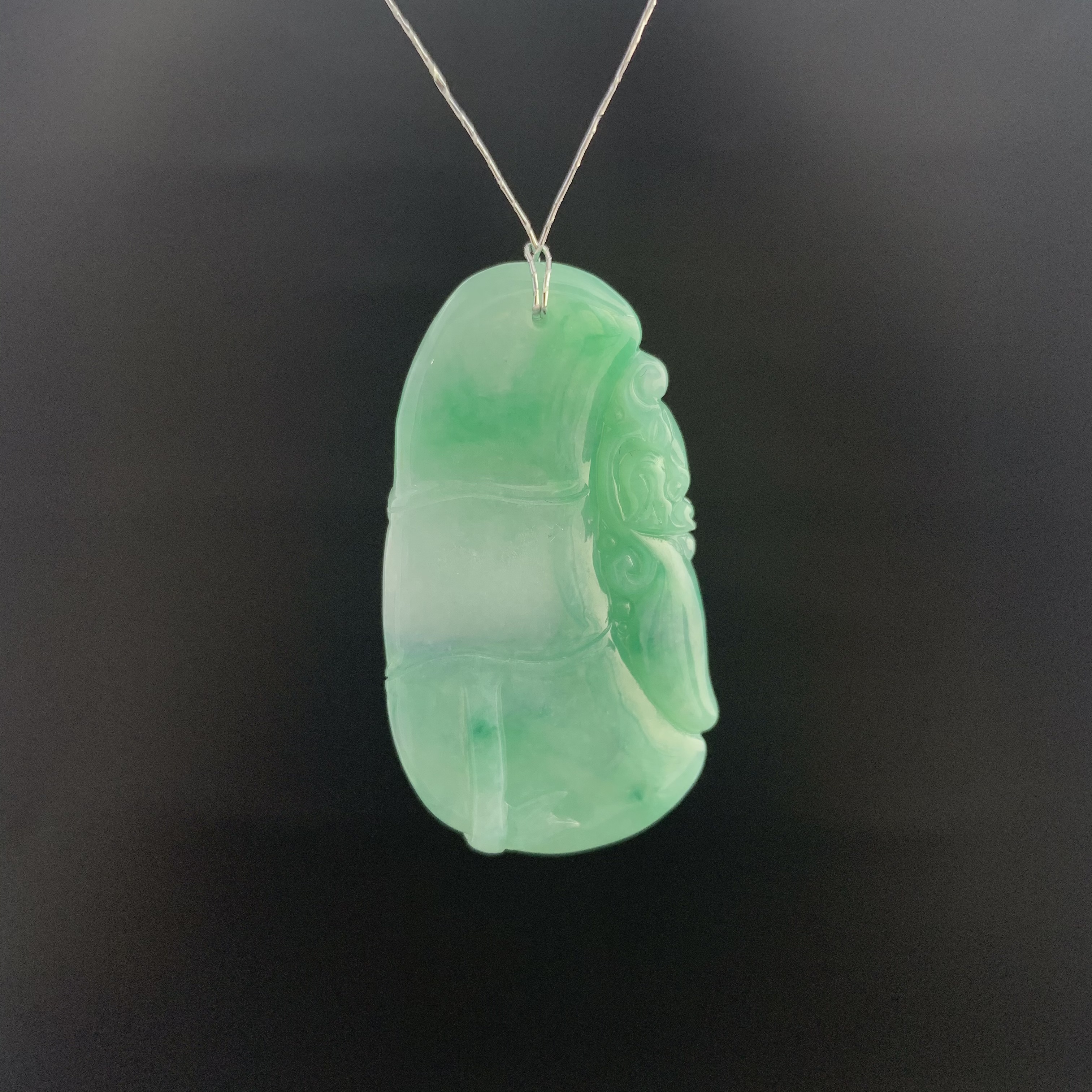 Oriental Jade Natural Myanmar Jade A Cargo Delicate Knots High Pendant Neck Decorated With Jade Jewelry details Picture