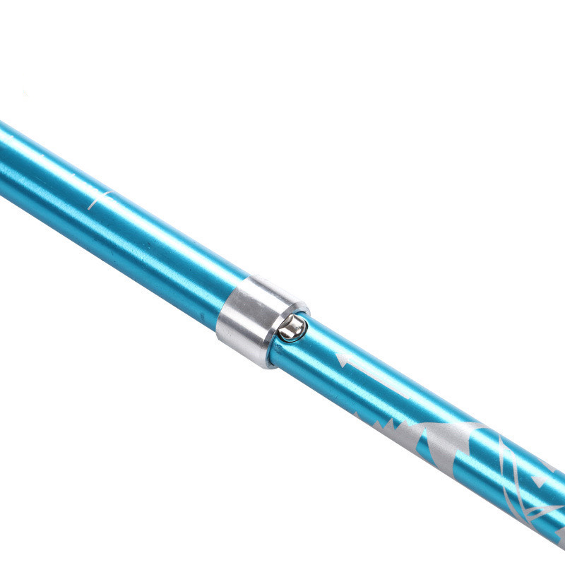 Folding staff with 7075 aluminum alloy steel balls for locking and external locking, 5 sections of folding carbon steel tips with cloth bags Item Picture