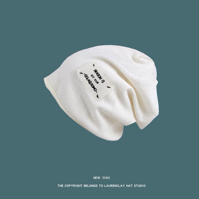 Postpartum cap, a trendy women's brand, patchwork Japanese-style knitted headscarf Item Picture