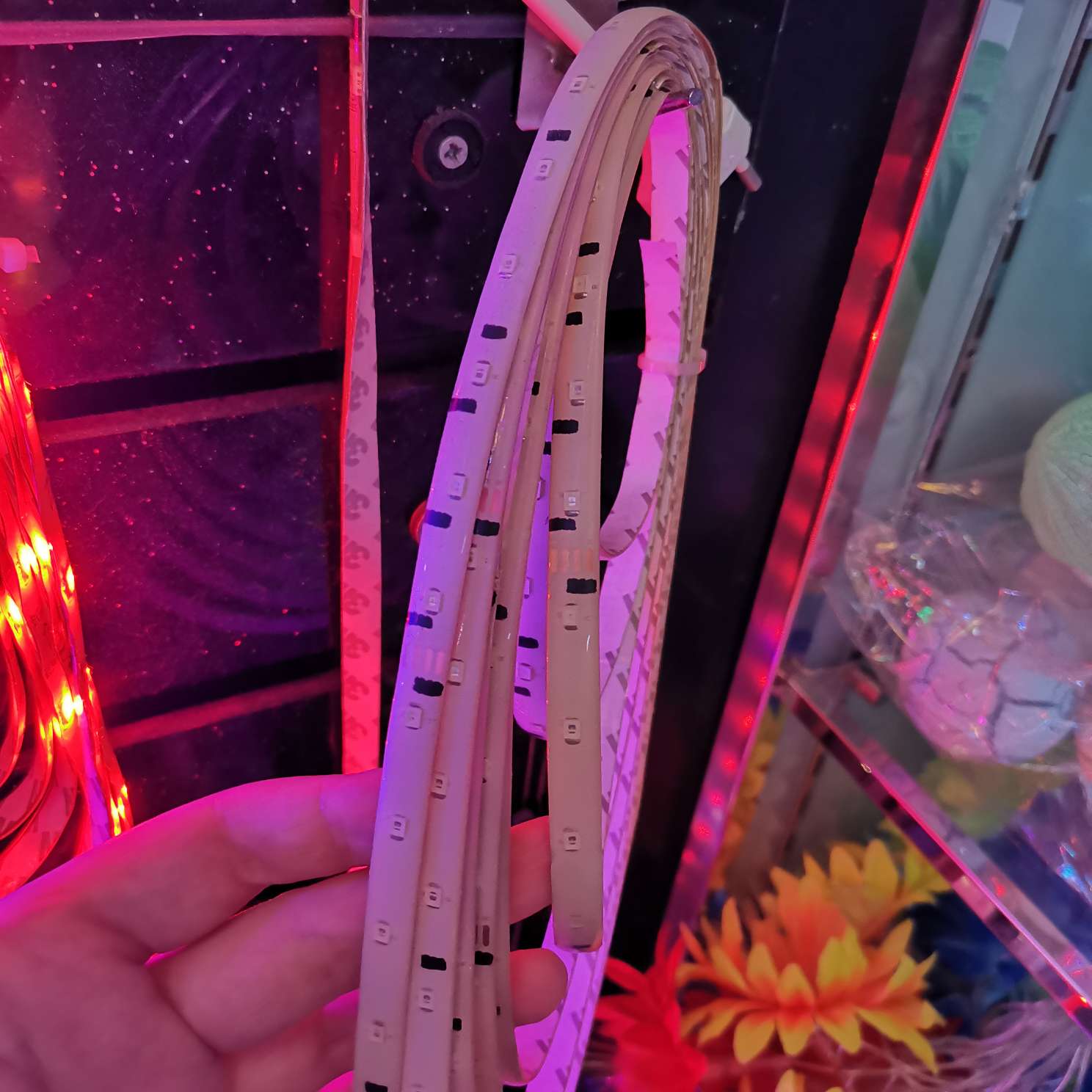 LED seven-color KTV remote control color-changing waterproof light strip, popular RGB dazzling running horse and flowing water light strip, 12V soft light strip integrated controller pic 1