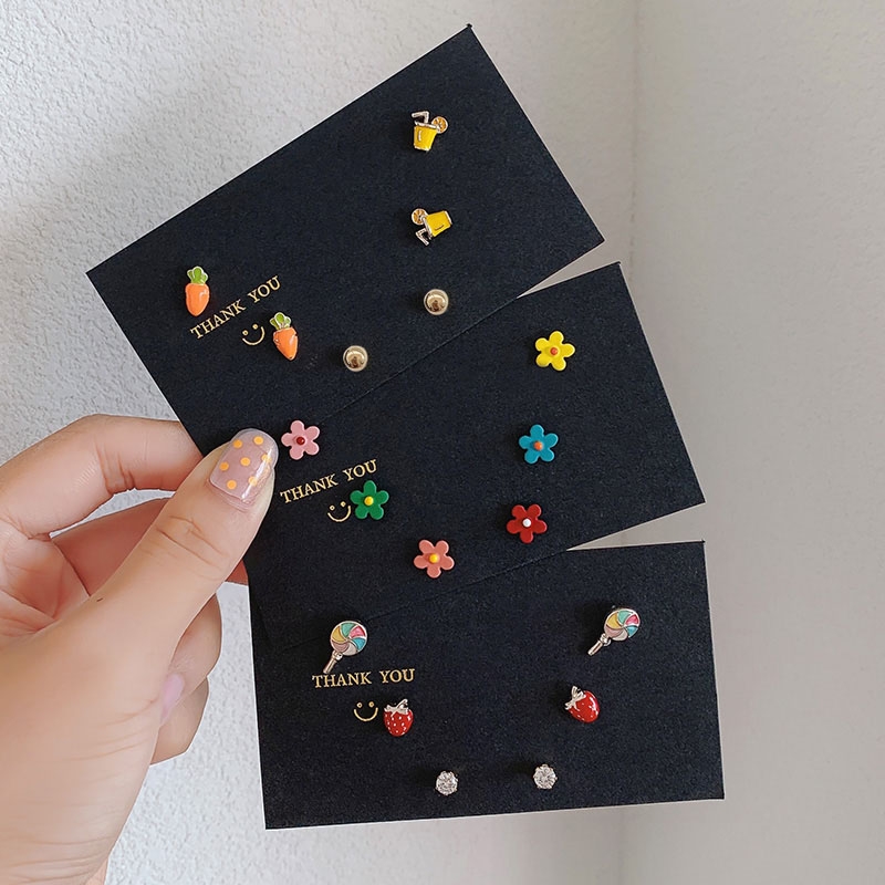 Morandi colorful contrasting small stud earrings for women, a niche, simple, geometric and retro individual earring, 2021 new trendy earrings