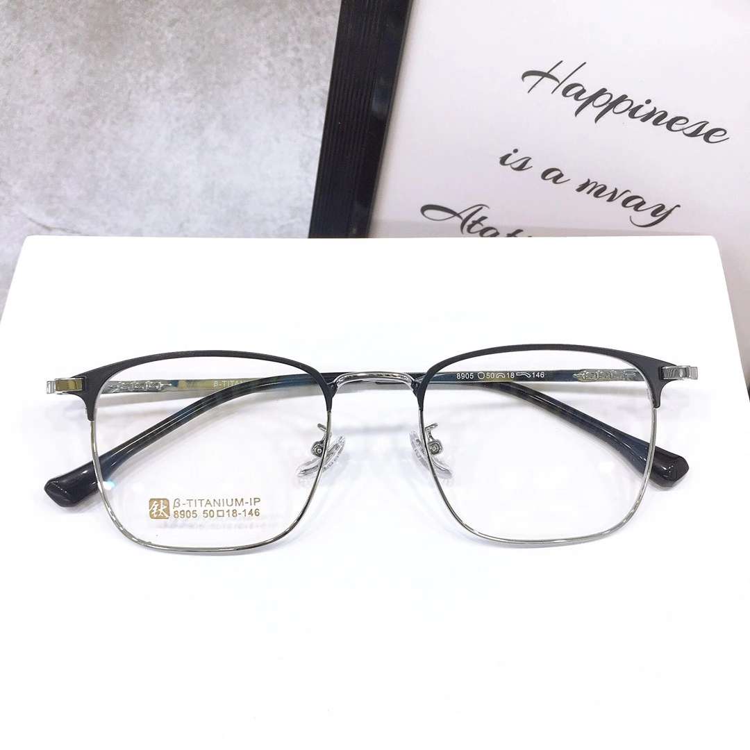 新款全框金属B钛8905光学架，颜色多样，中老年人装配近视镜太阳镜老花镜首选，规格50-18-146详情图9