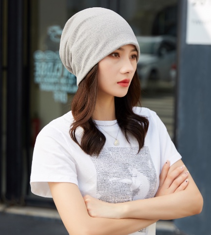 "Hat Girl Spring and Autumn Korean lace flower headscarf Hat, fashionable, casual and versatile headscarf hat, bald hat, thin postpartum hat 012. detail image 5