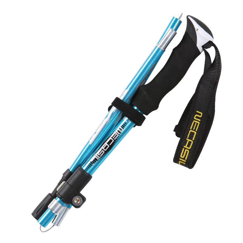Folding staff with 7075 aluminum alloy steel balls for locking and external locking, 5 sections of folding carbon steel tips with cloth bags details Picture