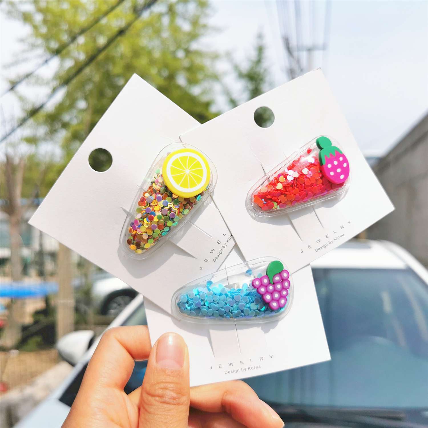 Cute hairpin for girls Kids Side bangs Clip Quicksand Korean BB Hairpin Headpiece for Girls Headpiece does not hurt hair accessories 4 Application Scenario