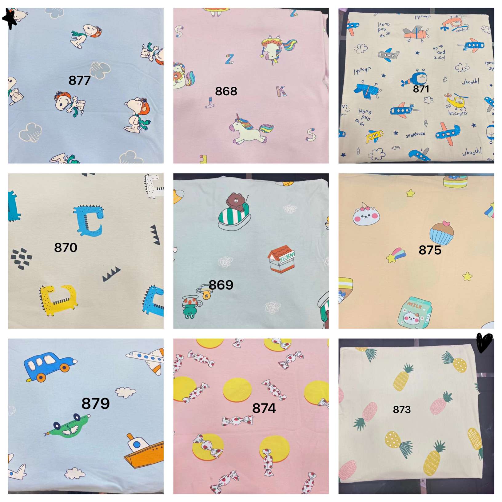 Cotton Cartoon Prints Specification drawing