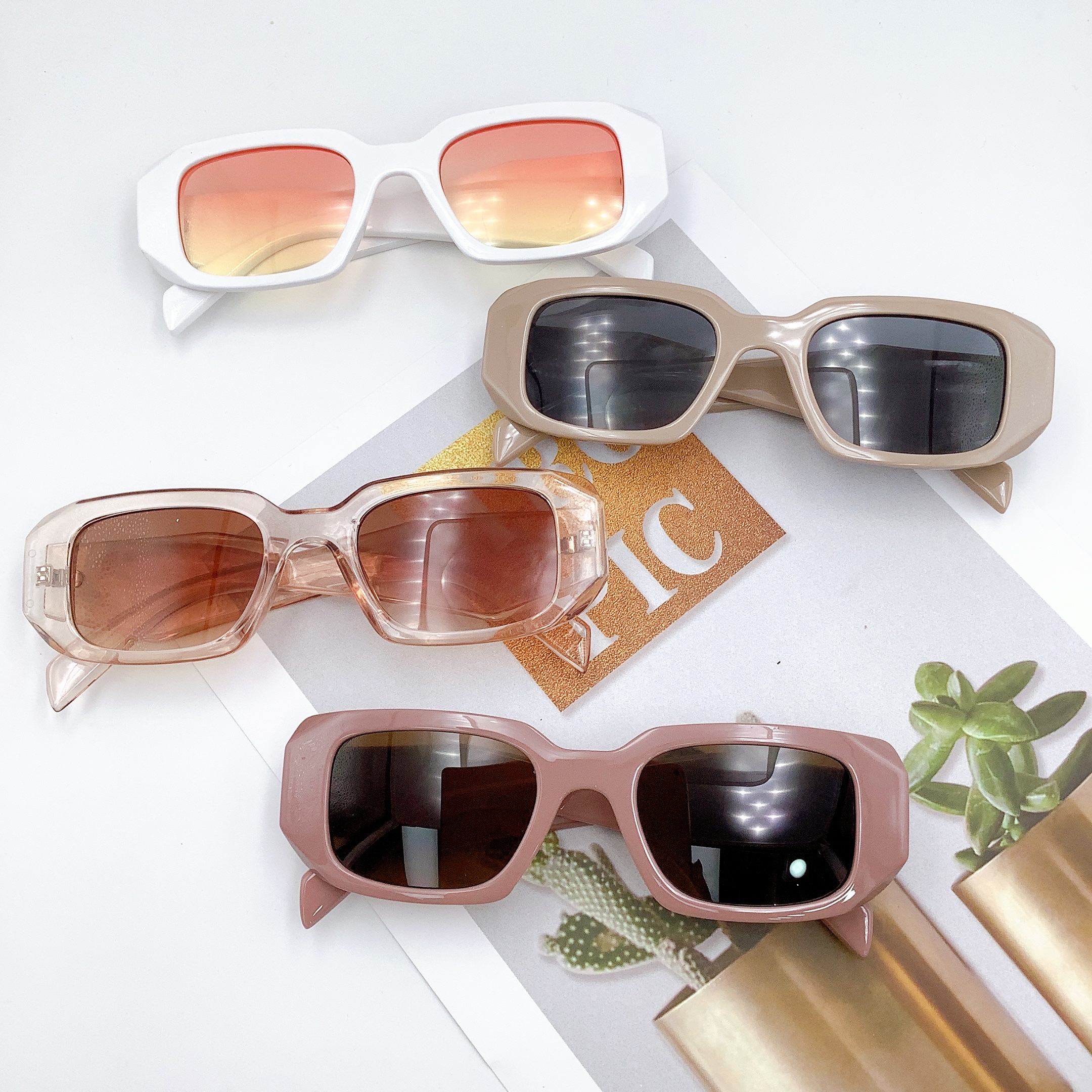 New adult fashion sunglasses, European and American retro trend glasses LD2186 Specification image