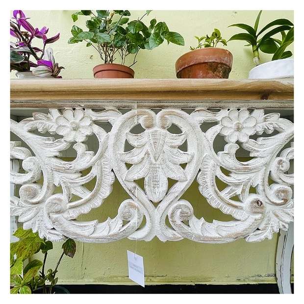 美式乡村复古法式雕花长条桌花架阳台花园庭院露台室内户外操作台详情图1