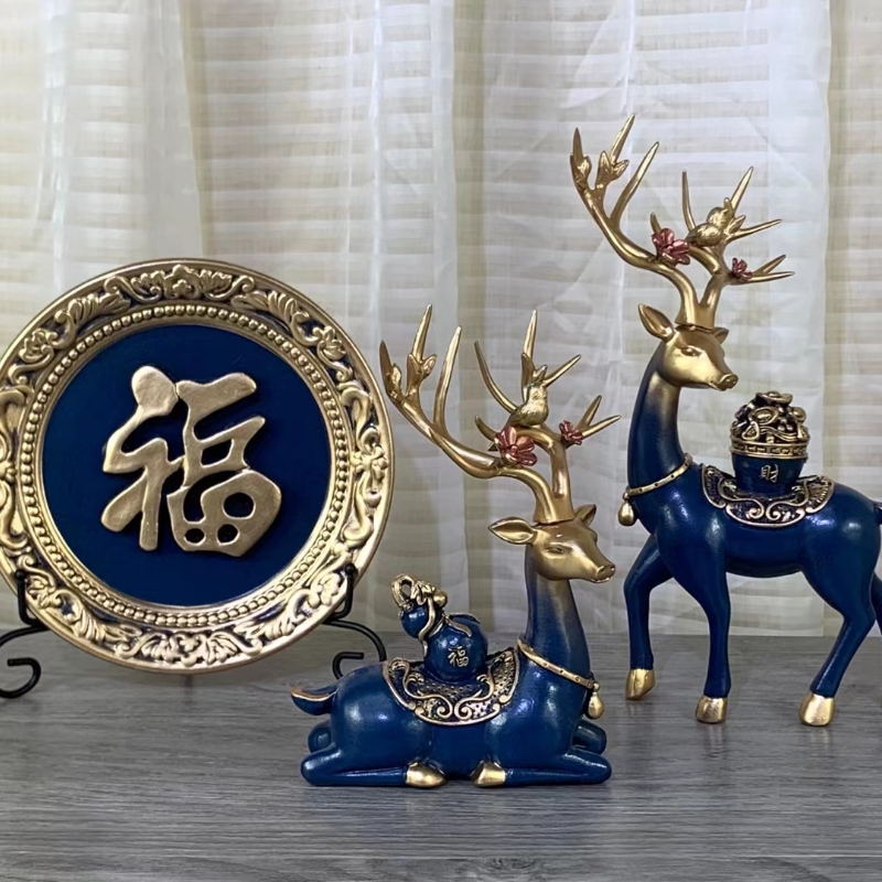Resin home creative gifts, small ornaments, living room TV cabinets, wine cabinets, decorative items, entrance hall display stands, wedding and hotel soft furnishings, handicrafts wholesale, 0771 store Application Scenario