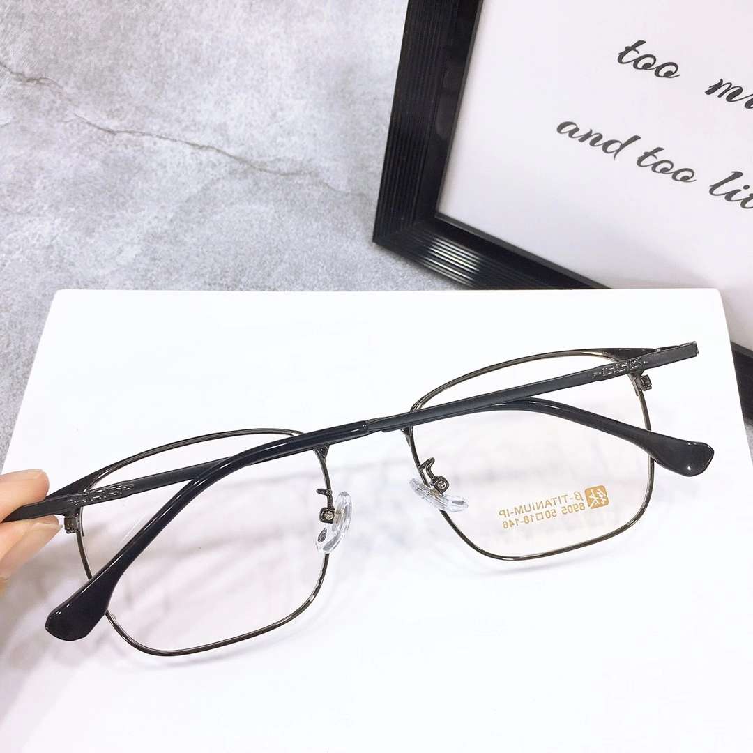 新款全框金属B钛8905光学架，颜色多样，中老年人装配近视镜太阳镜老花镜首选，规格50-18-146详情图5