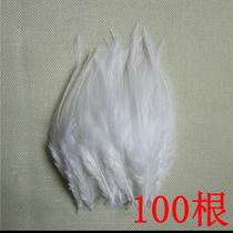 Feather white tip 5-7 inches white