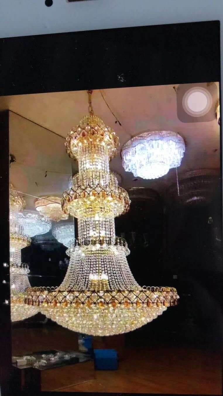 Многоэтажная многолюдная хрустальная люстра pic 6