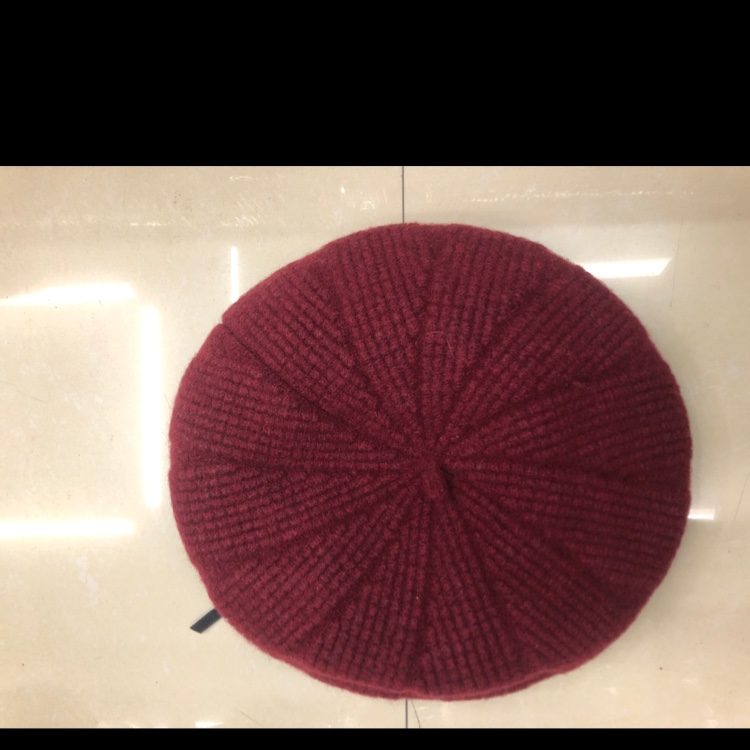 Wool cornflower Beret wine red thumbnail