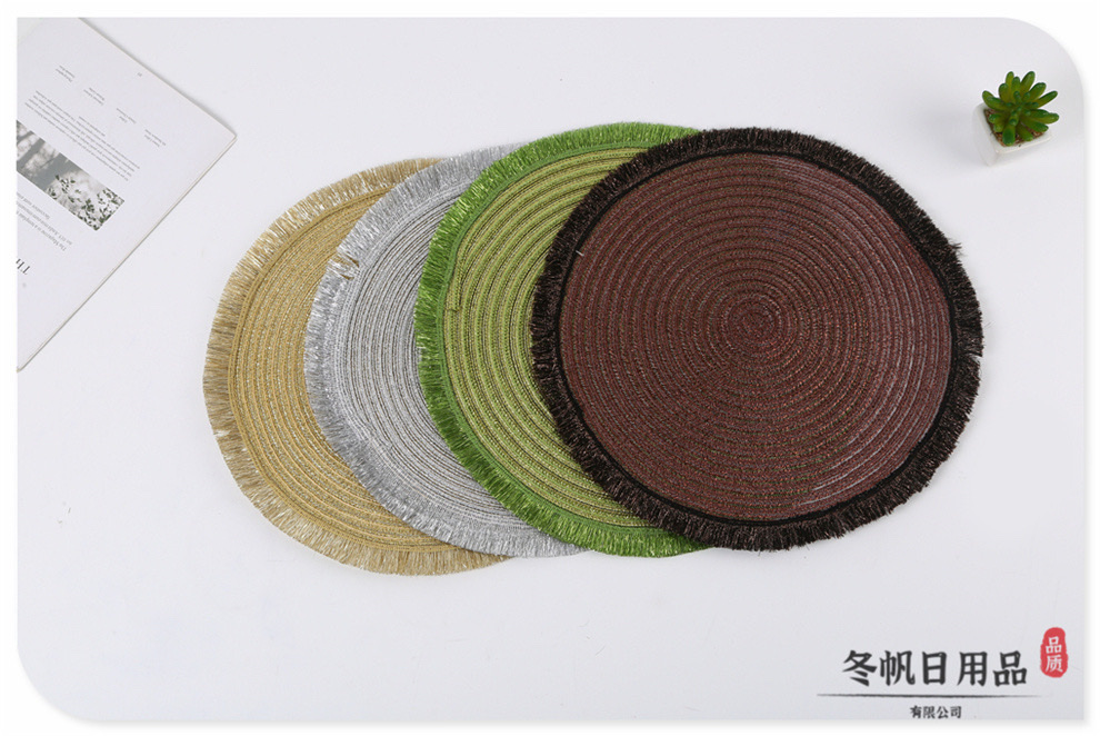 European country-style simple fringed decorated dining table MATS and Western restaurant buffet MATS come in a variety of styles detail image 1