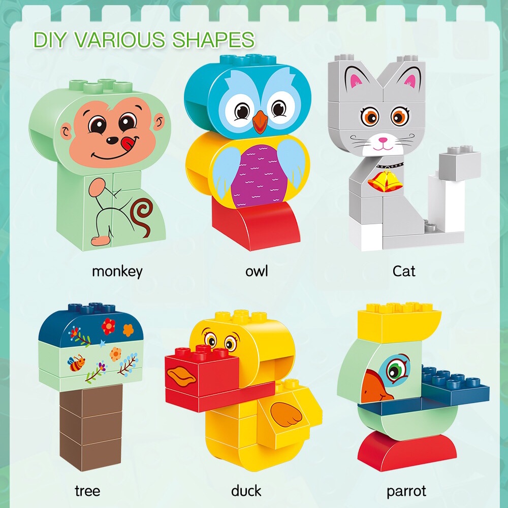 LX.A914 Cute Animal Park 108 Pieces Children's Boys' and Girls' Educational Building Block Toys suitable for 6 years old and above. Multiple styles and forms available. The actual product is shown as the main picture