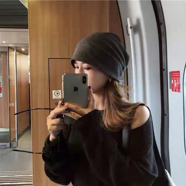 秋季素颜堆堆帽男女百塔韩版套头帽包头帽详情图1