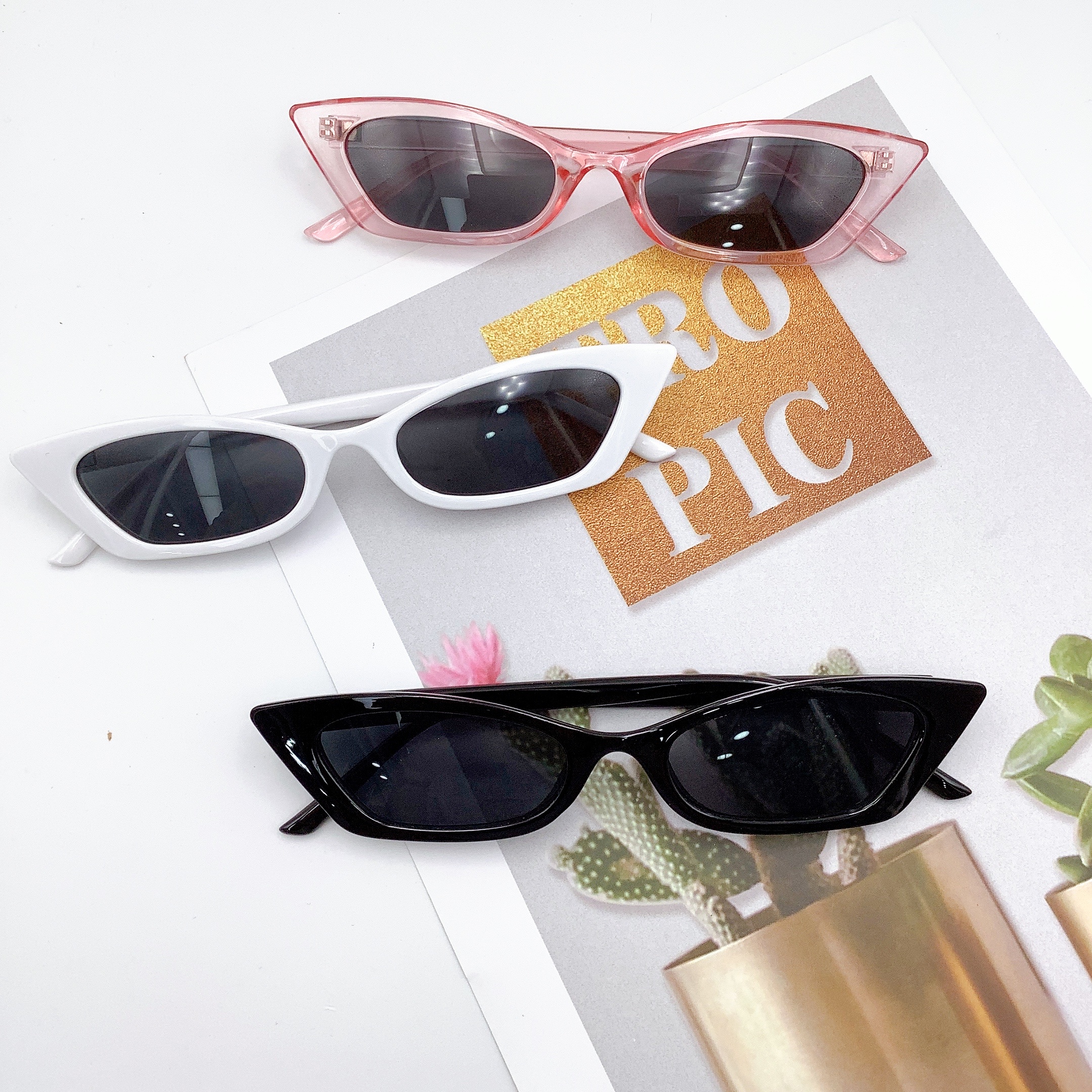 Adult sunglasses, polygonal fashion trend sunglasses LD2039 detail image 2