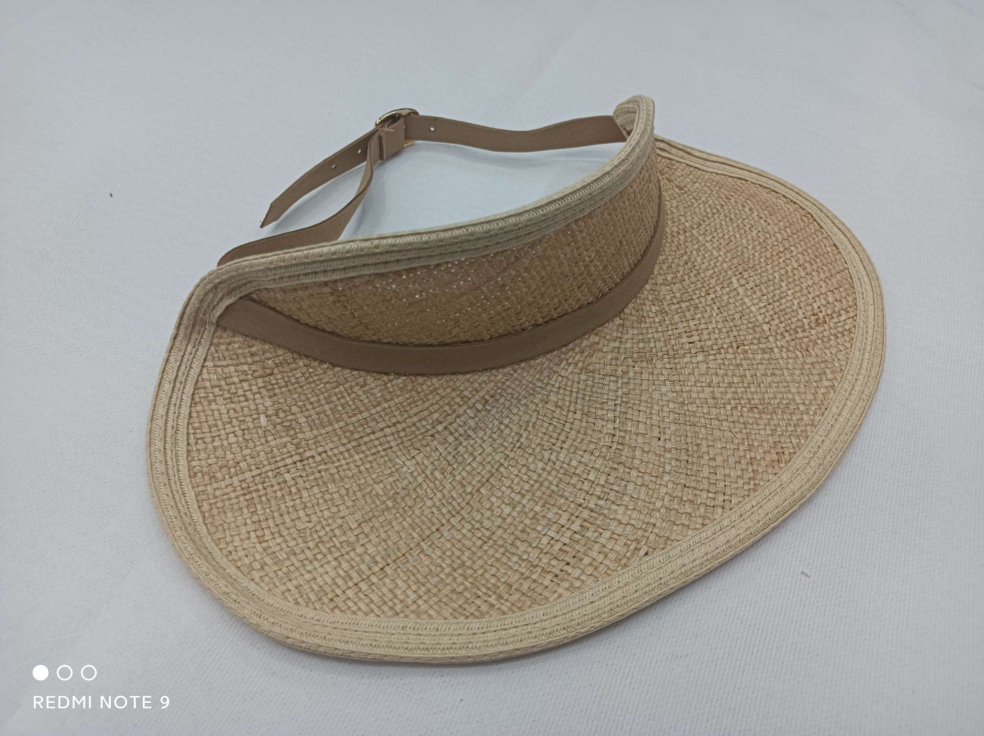 Natural Straw Headband Hat With Empty Top Specification drawing