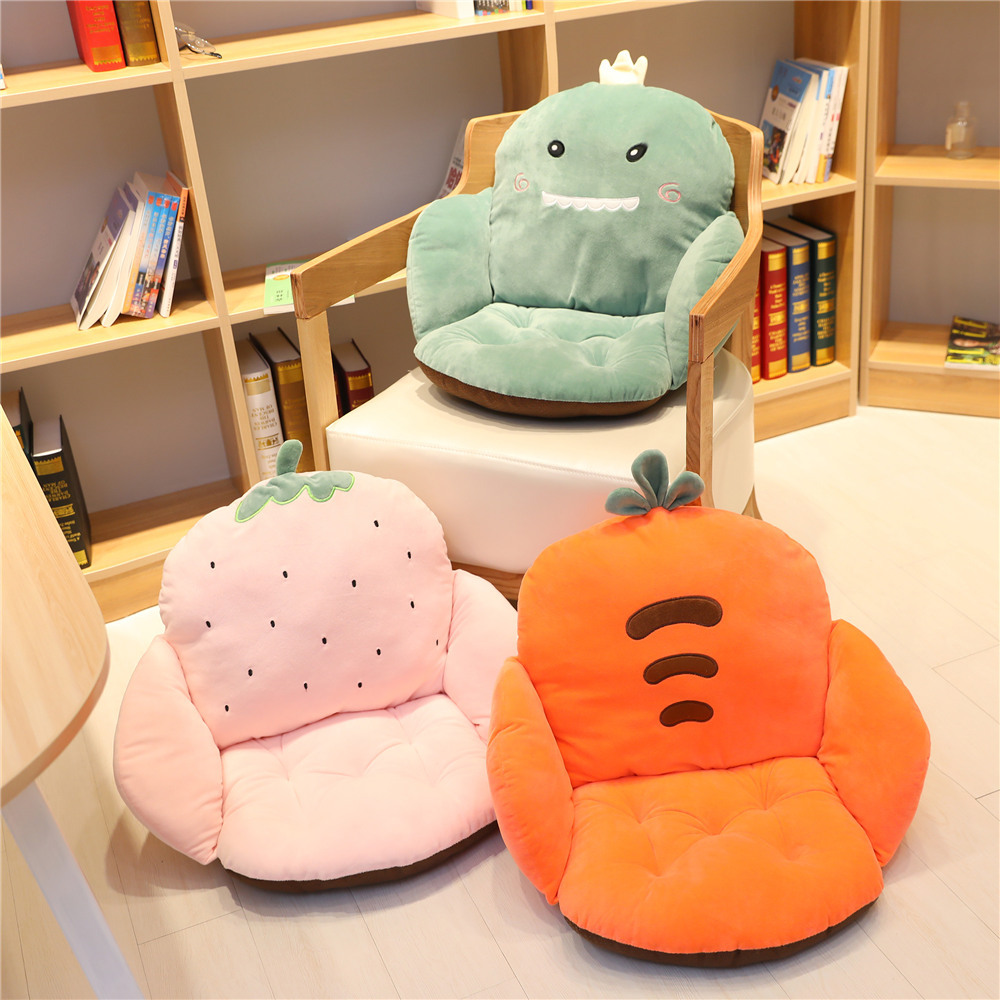 ins cute cartoon animal fruit semi-enclosed seat cushion, office anti-slip seat cushion custom-made detail image 6