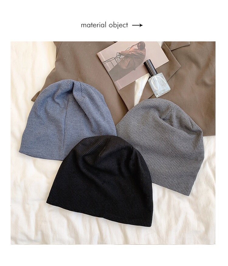 秋季素颜堆堆帽男女百塔韩版套头帽包头帽详情图4