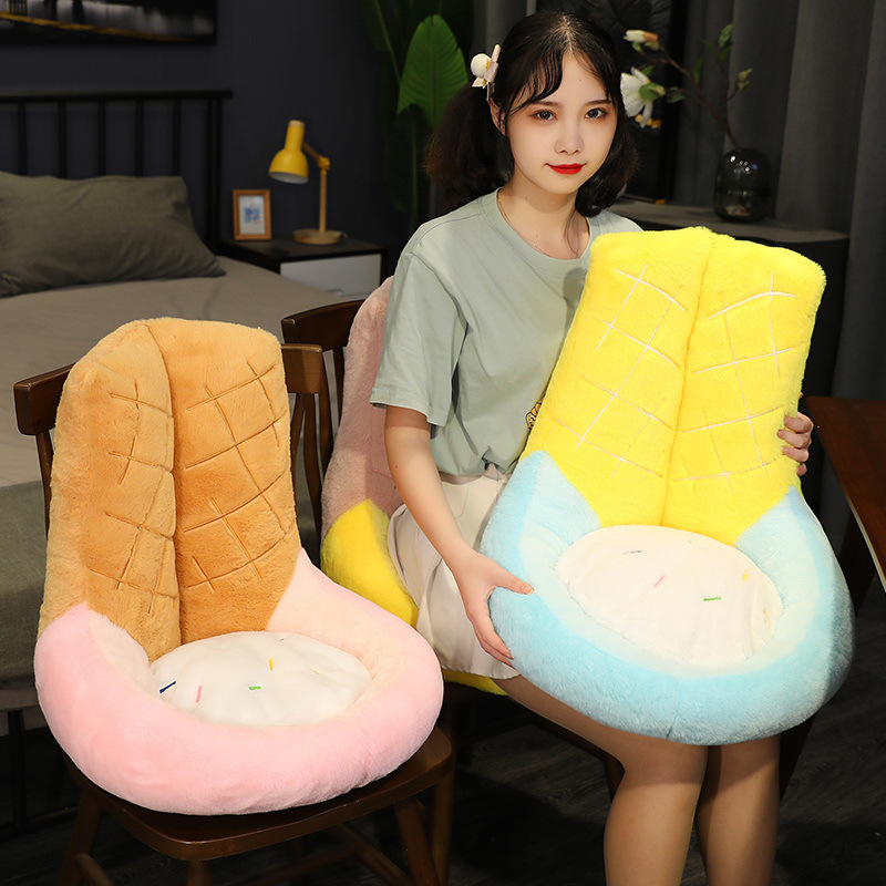 Ice cream cushion, a must-have for prolonged sitting, chair cushion, super soft backrest, thickened for students, a new and unique gift detail image 7