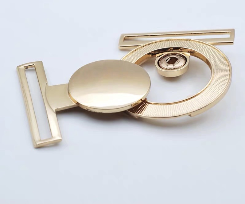 高档金属大衣对扣腰带扣插扣外套腰扣可调节细节图