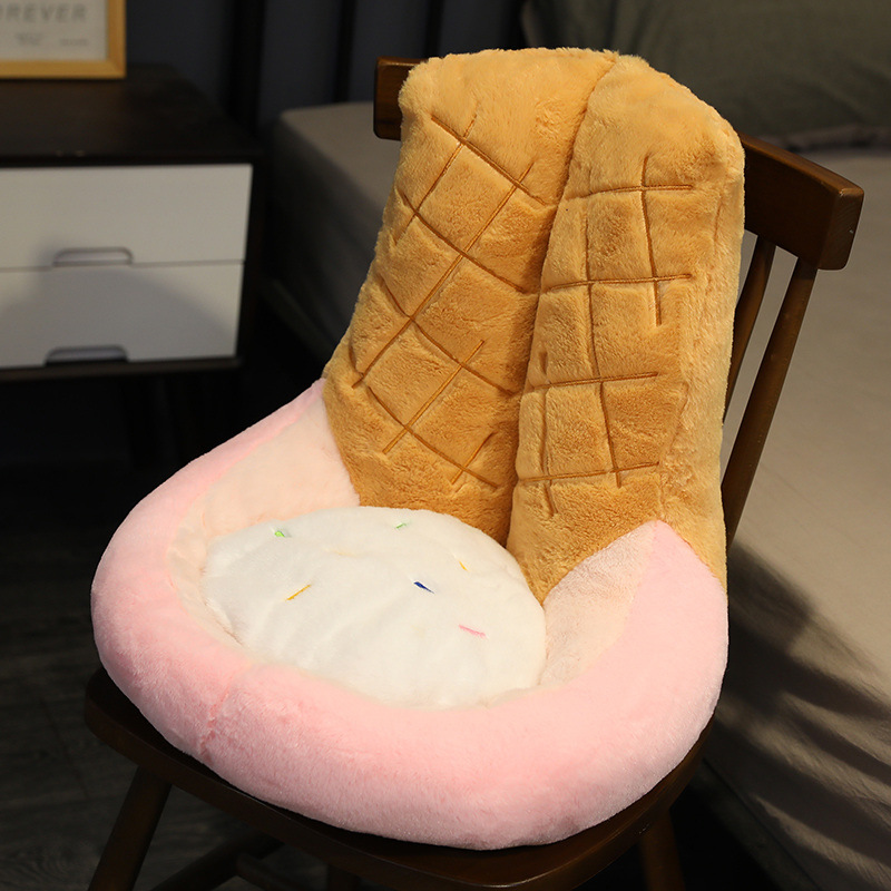 Ice cream cushion, a must-have for prolonged sitting, chair cushion, super soft backrest, thickened for students, a new and unique gift Specification image