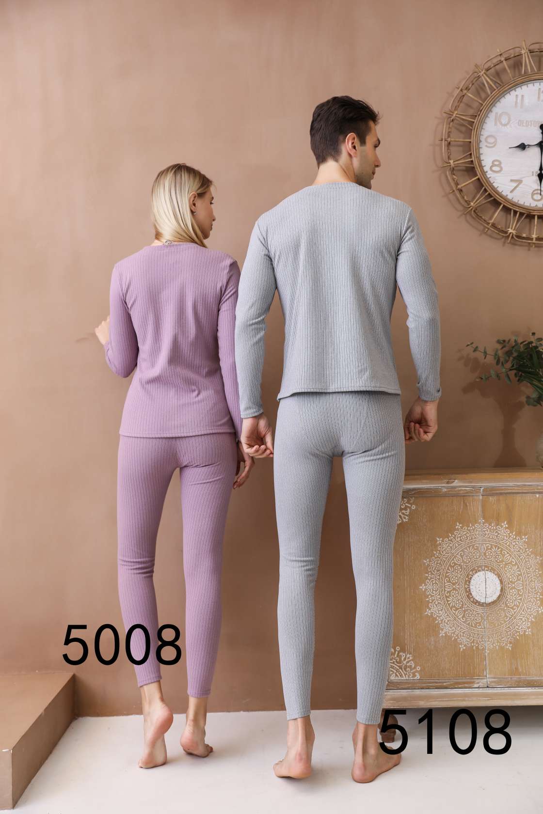 Men's Vertical Long Johns Underwear Set Application Scenario