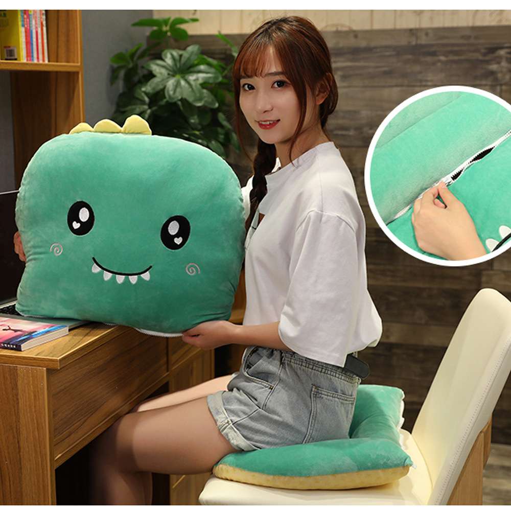 Cartoon seat cushion, backrest, integrated chair cushion, lazy person's seat, office backrest cushion, dormitory detail image 3