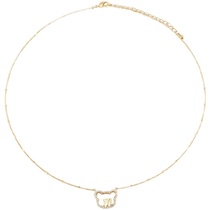 Fashion necklace 2021 new fashionable women's summer sterling silver clavicle chain light luxury niche design sense network red pop panda head necklace 84