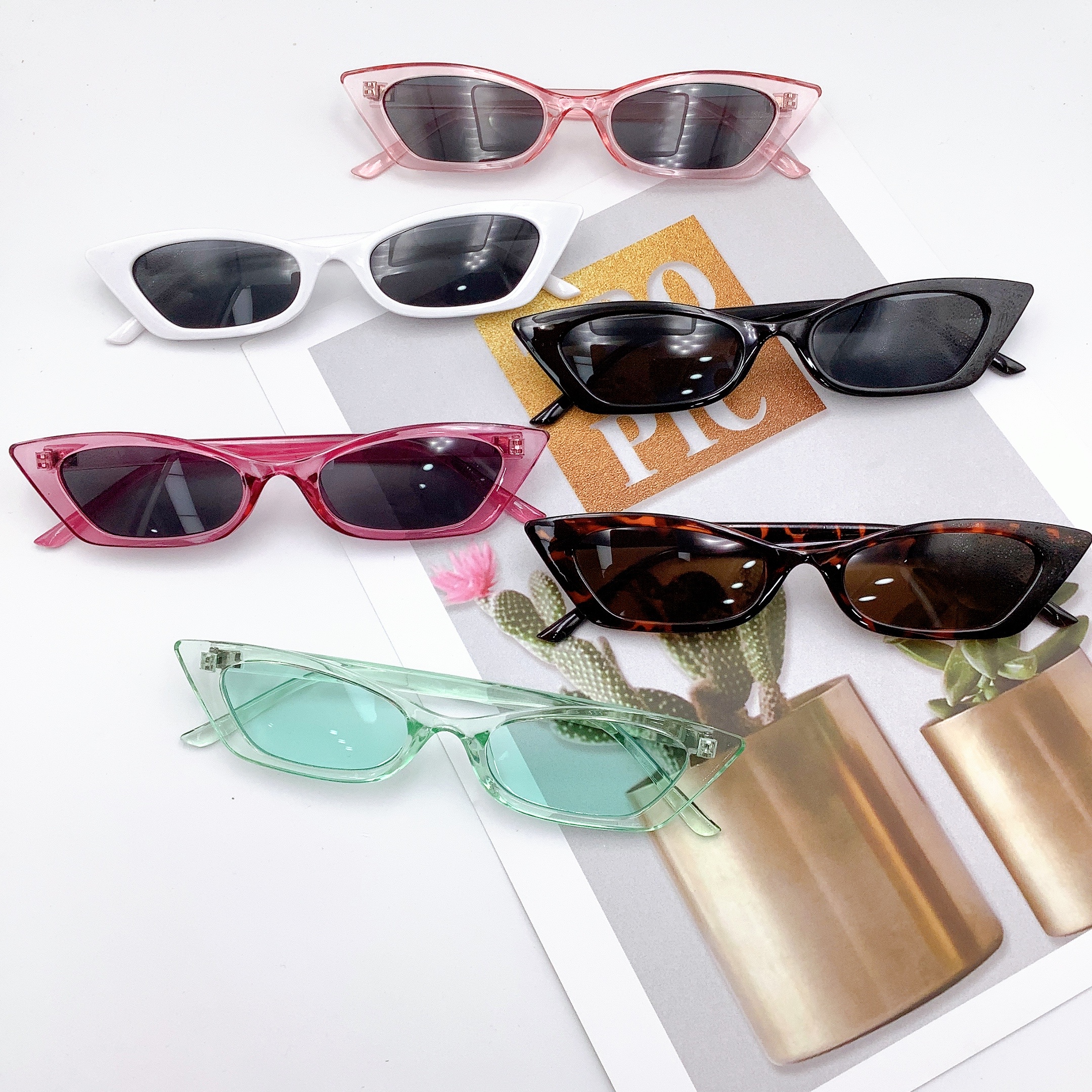 Adult sunglasses, polygonal fashion trend sunglasses LD2039 detail image 11