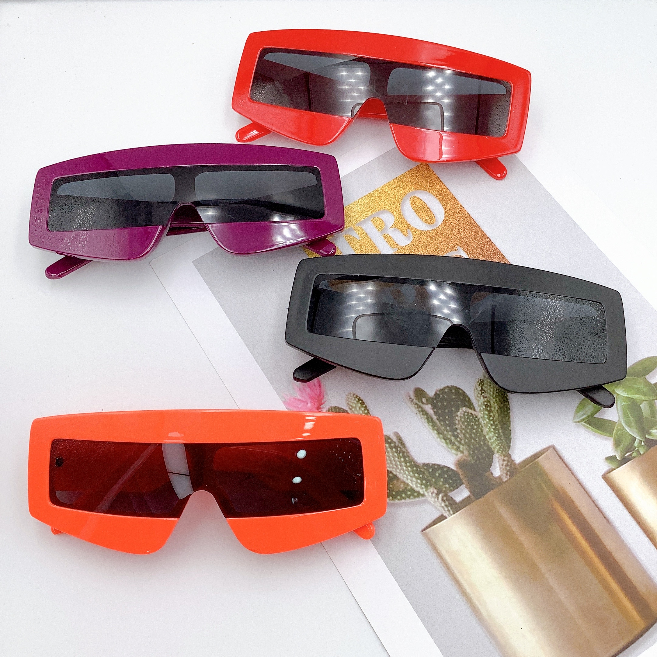 New adult cool sunglasses, fashionable European and American street style glasses LD2190 details Picture