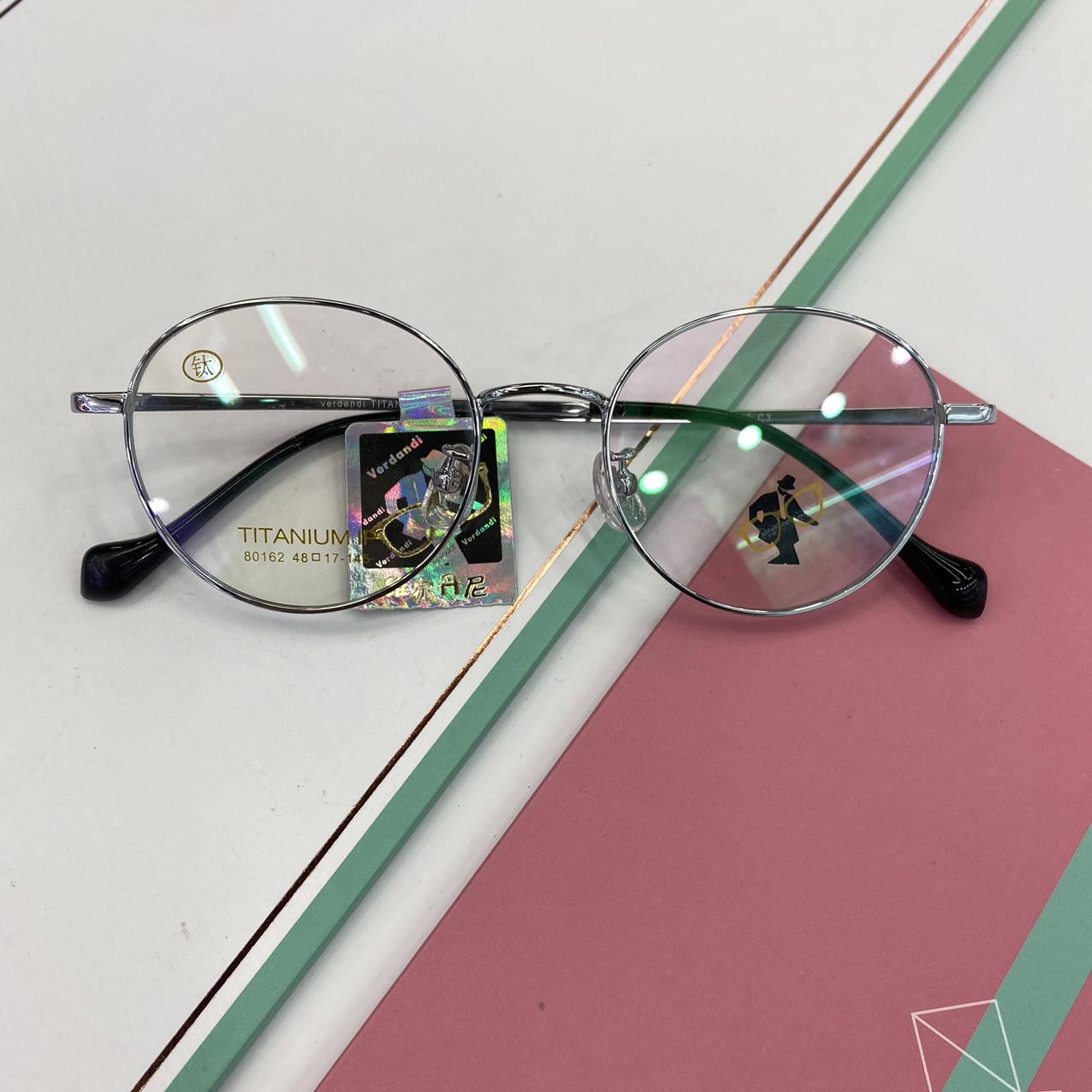Con gafas gafas de miopía pueden estar con grado ultra ligero adelgazar gafas de miopía gafas de moda montura de gafas estilo de moda marco redondo gran cara adelgazar plata