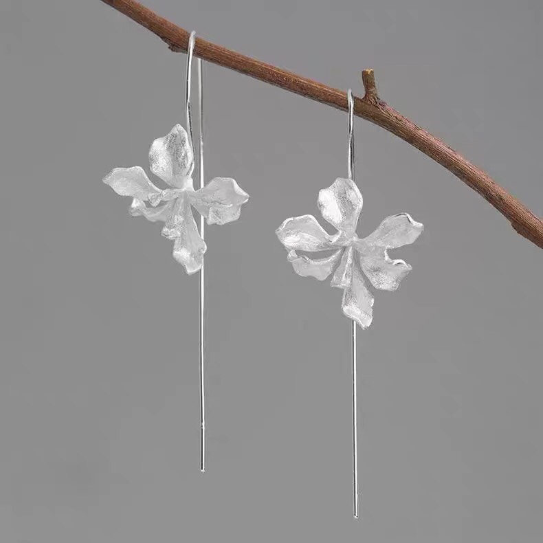 Delicate flower tassels design stylish everything stylish temperament earrings