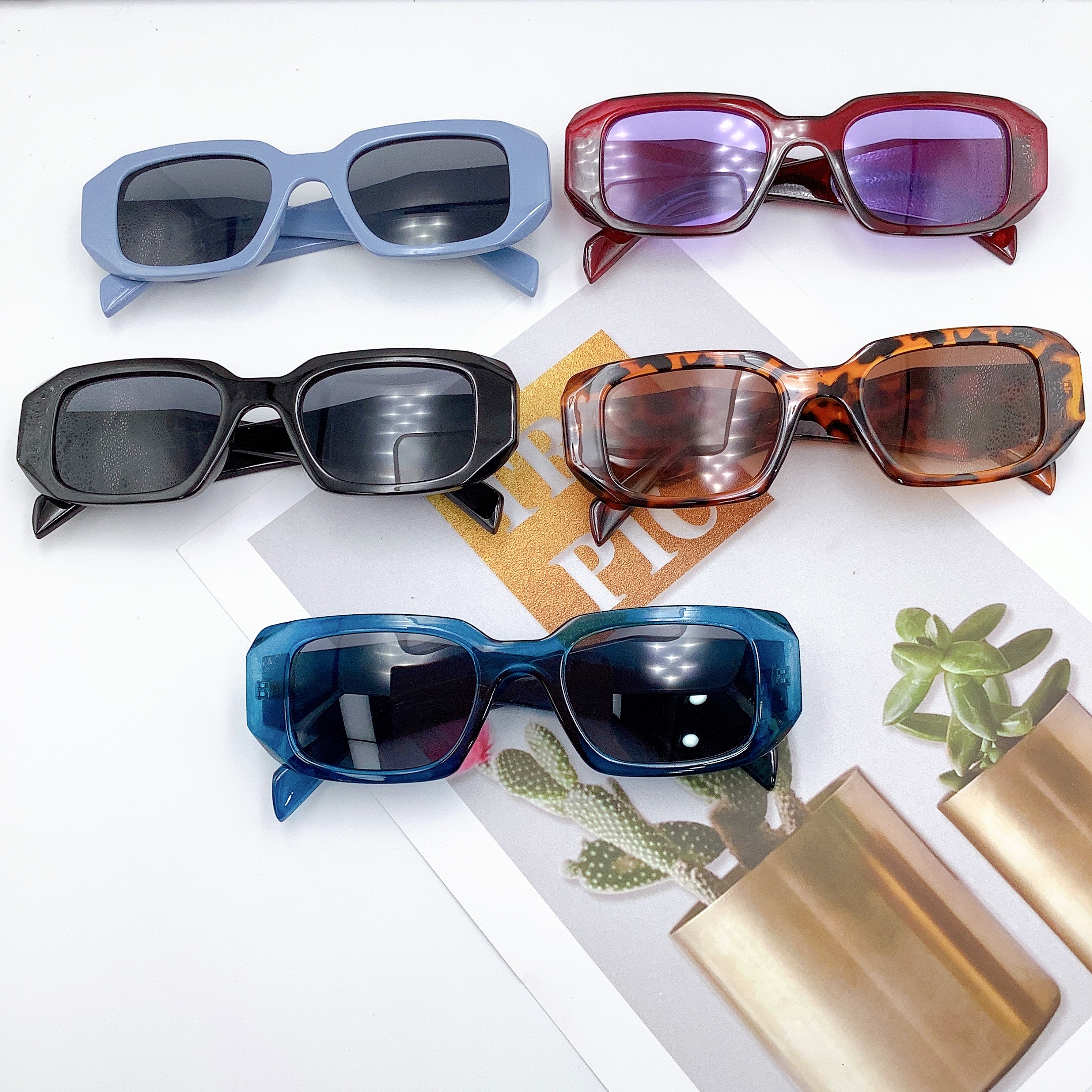 New adult fashion sunglasses, European and American retro trend glasses LD2186 details Picture