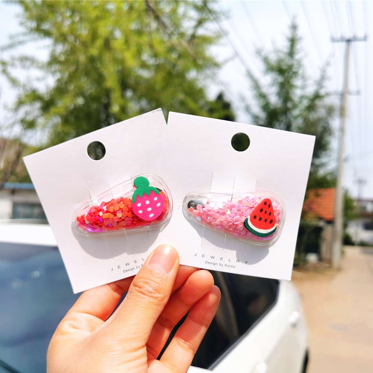 Cute hairpin for girls Kids Side bangs Clip Quicksand Korean BB Hairpin Headpiece for Girls Headpiece does not hurt hair accessories 4 Specification drawing