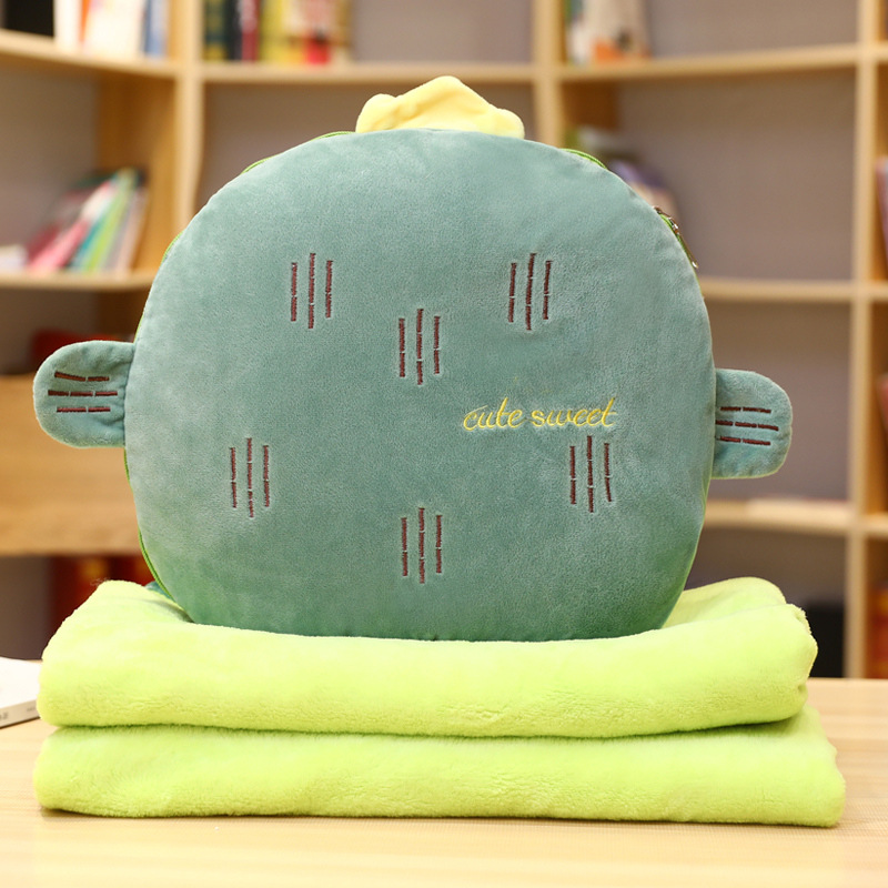 Cartoon throw pillow, quilt, dual-purpose office cushion, pillow, nap blanket, two-in-one fruit, unicorn, dinosaur car cover, quilt detail image 8