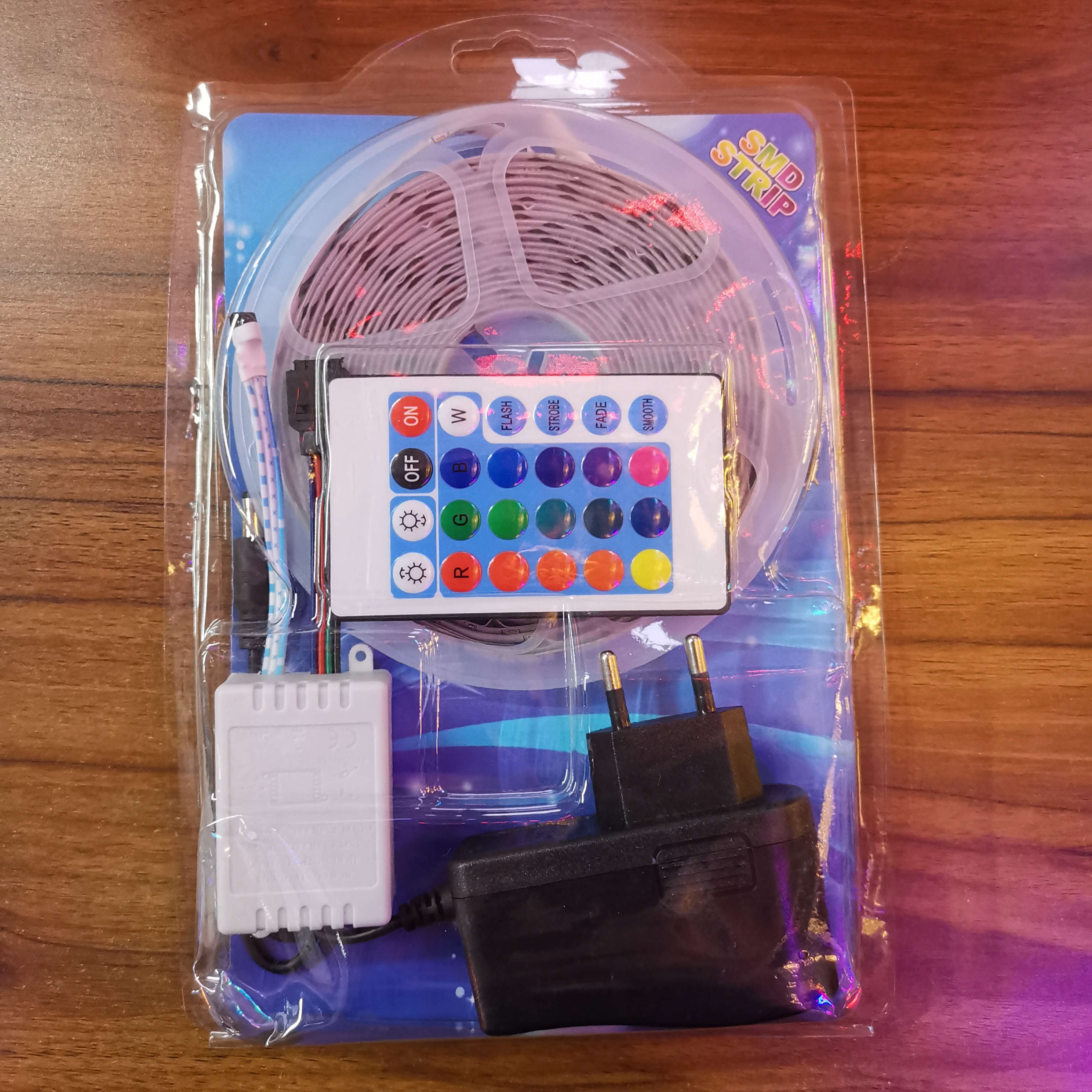 LED seven-color KTV remote control color-changing waterproof light strip, popular RGB dazzling running horse and flowing water light strip, 12V soft light strip