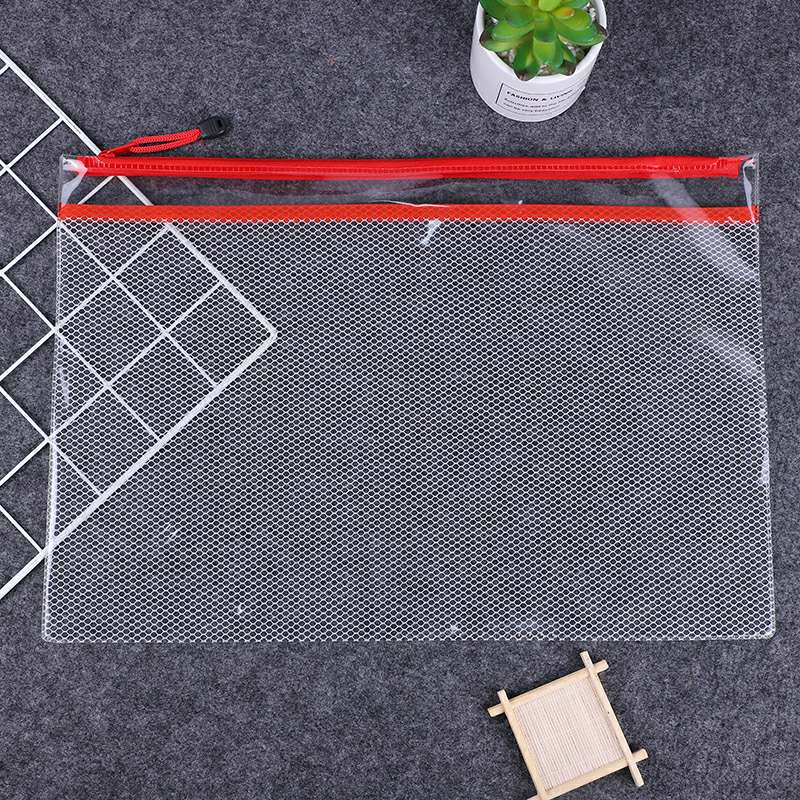 PVC超透明/A5夹网袋/考试用品/收纳袋细节图