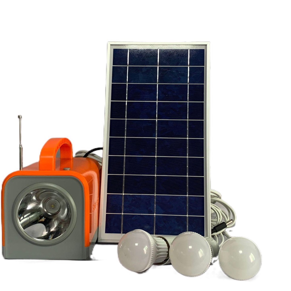 Outdoor portable multi-purpose 10W solar power system lighting charging audio Bluetooth radio