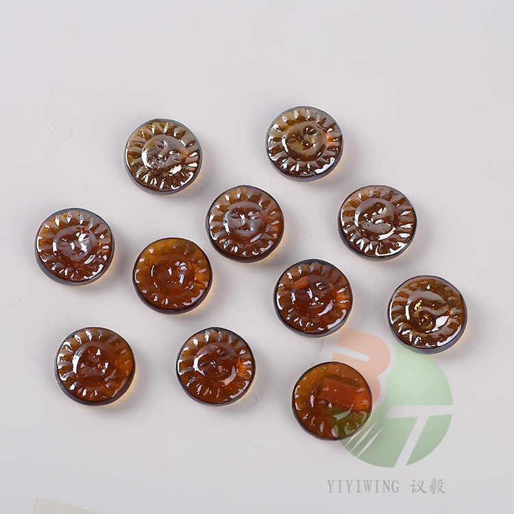 500克琥珀太阳神 异形石头 彩色鱼缸装饰玻璃块 园艺摆设彩色异形块