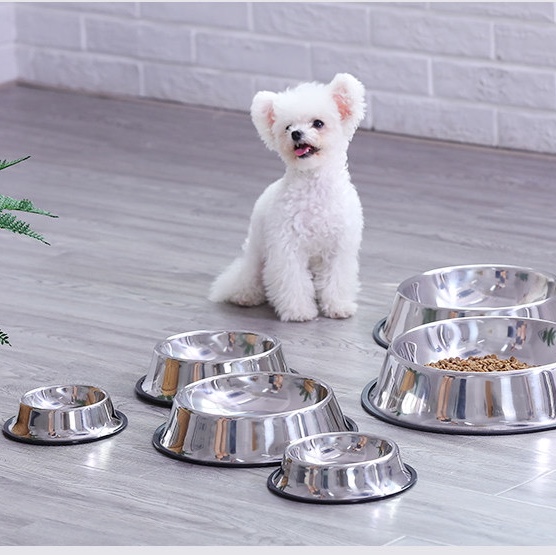 Stainless steel dog bowls, anti-tipping water bowls, large dog water basins, large dog food basins, pet supplies 4