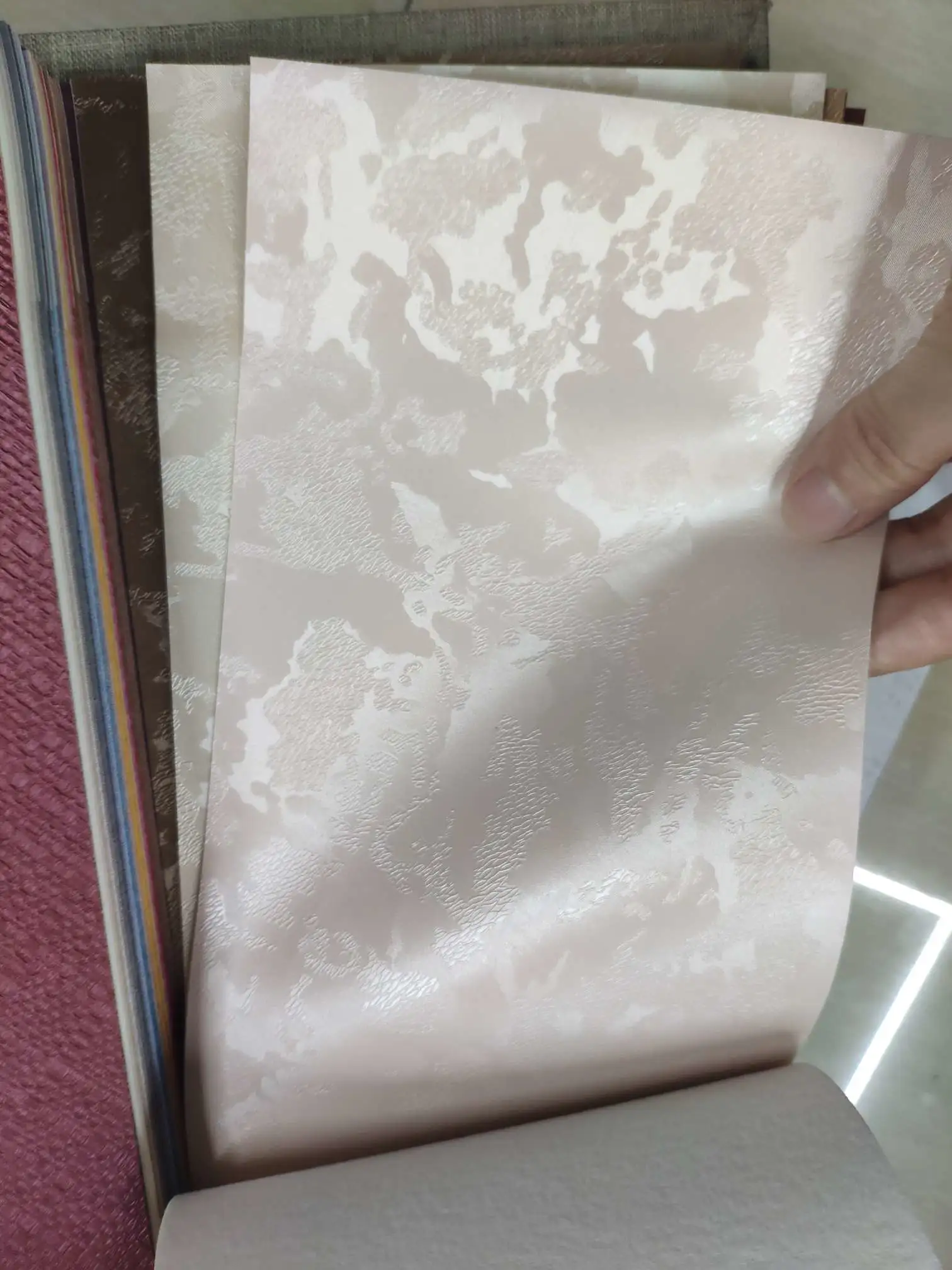 Artificial leather soft and hard wrapped sliding door leather wall decorative leather fabric in stock detail image 5