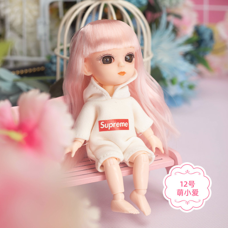 Doll, 16cm, Barbie joint doll, dress-up princess set, Ding Girl, Pony bjd doll, girl toy figurine detail image 3