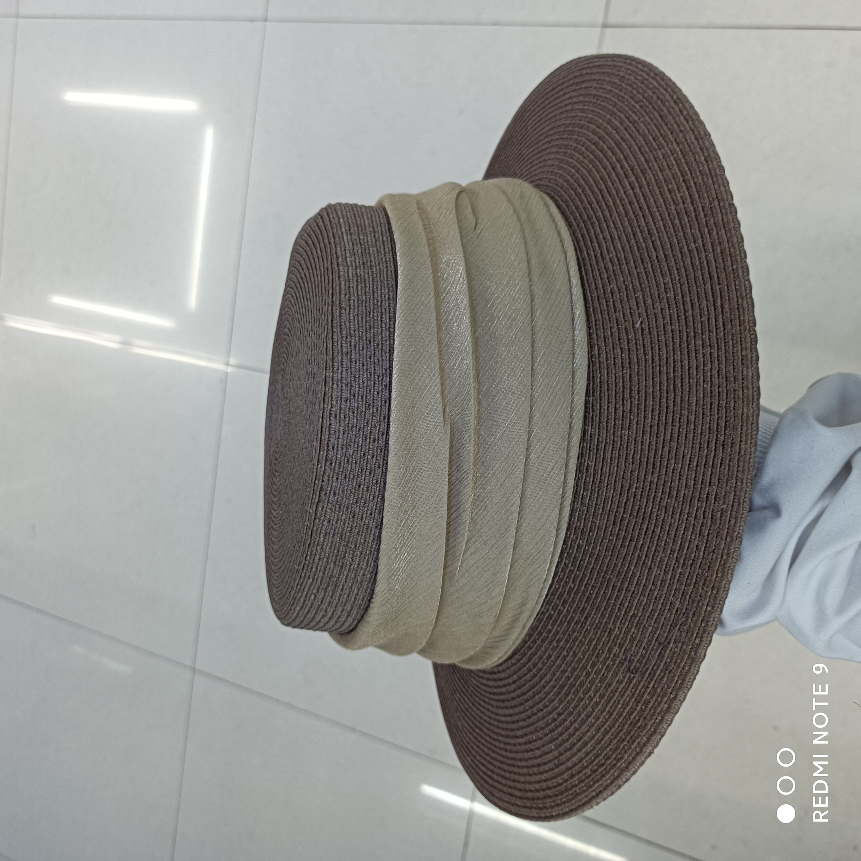 Papyrus Colored Coffee Colored Flat Top Hat