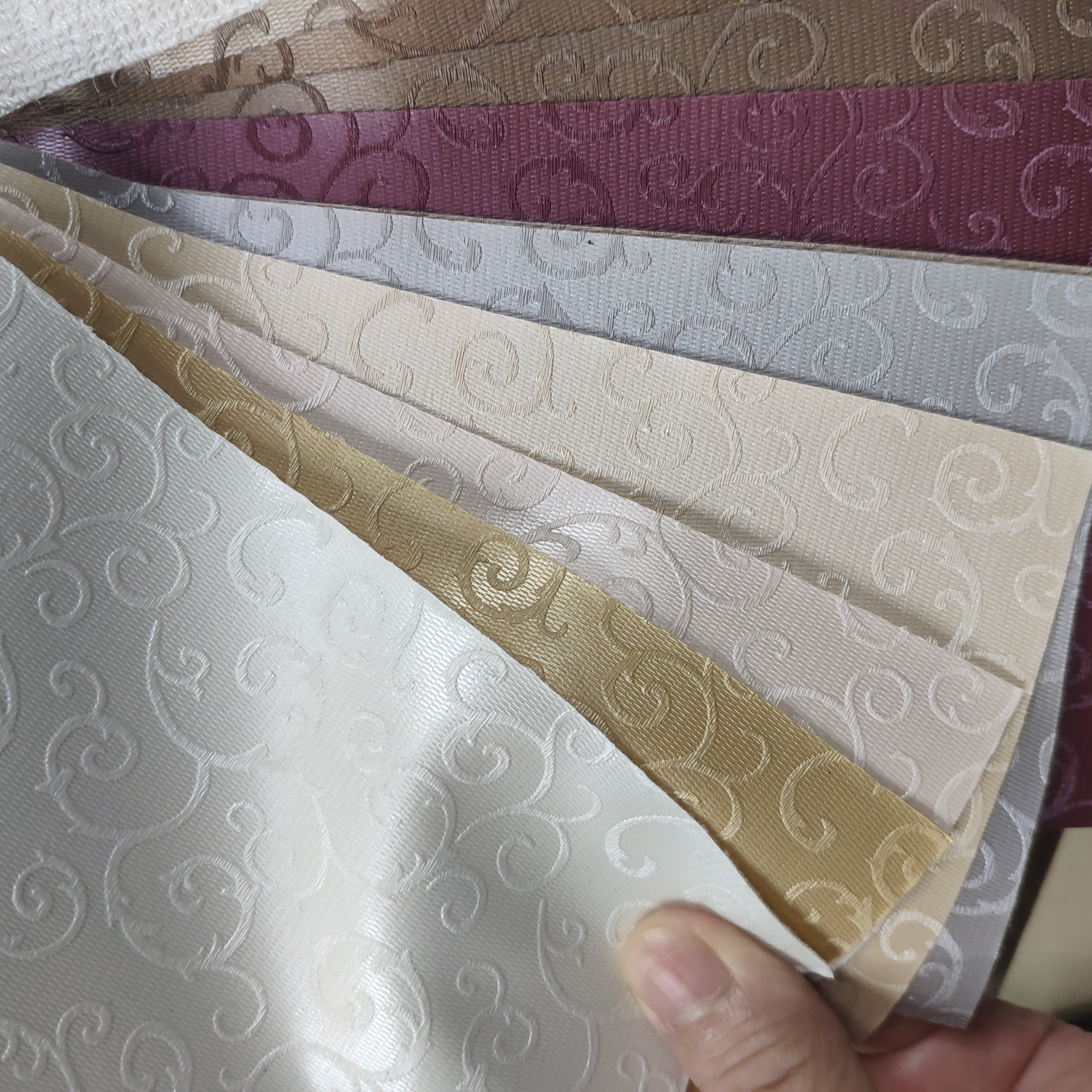 人造革软包硬包移门皮革墙面装饰革面料现货细藤花