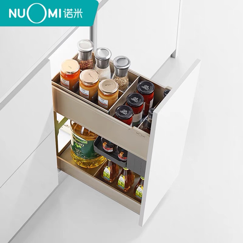NUOMI/诺米 厨房橱柜调味拉篮抽屉式双层收纳架内置调料置物架  价格面议详情图1