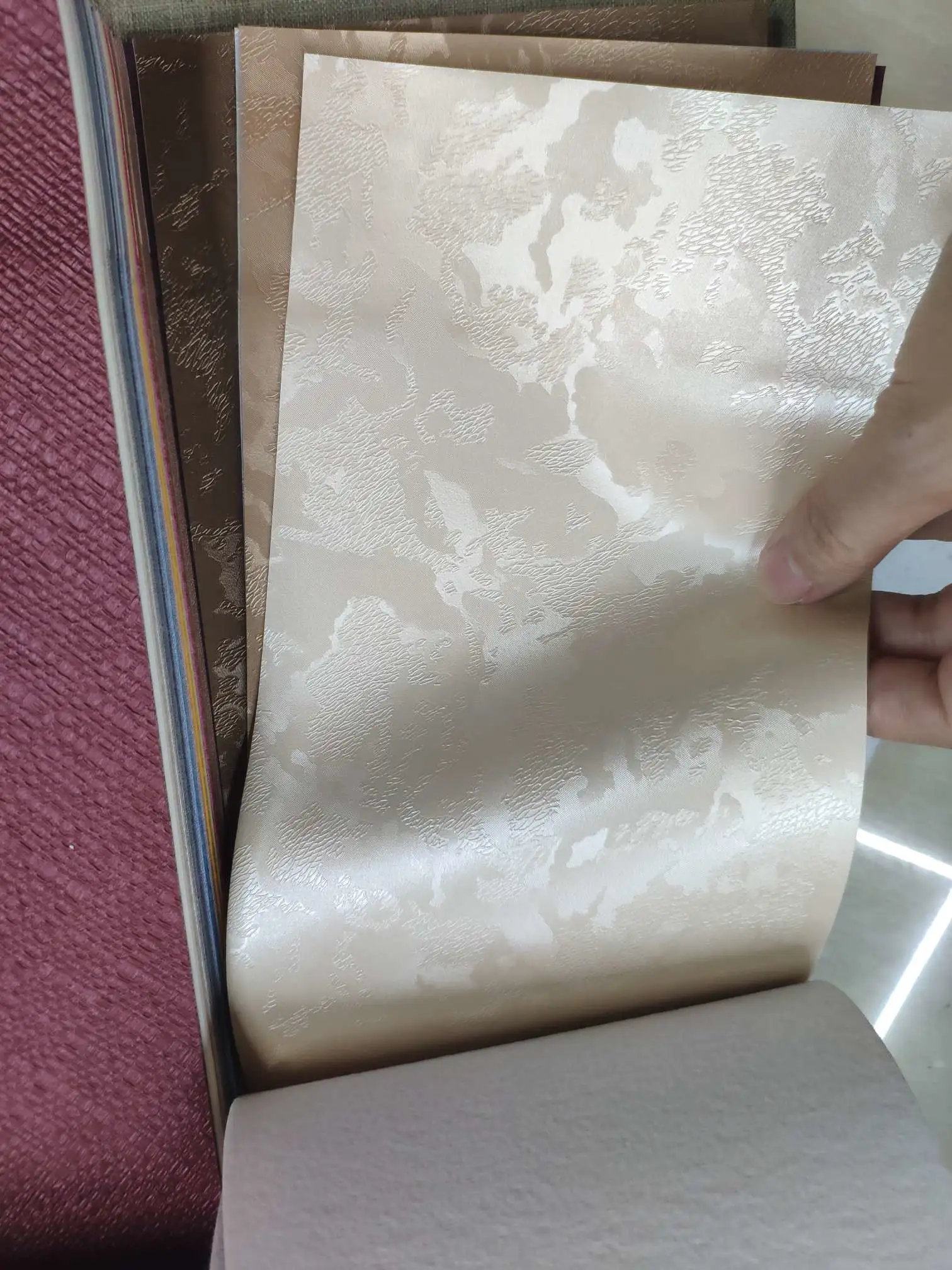 Artificial leather soft and hard wrapped sliding door leather wall decorative leather fabric in stock detail image 3