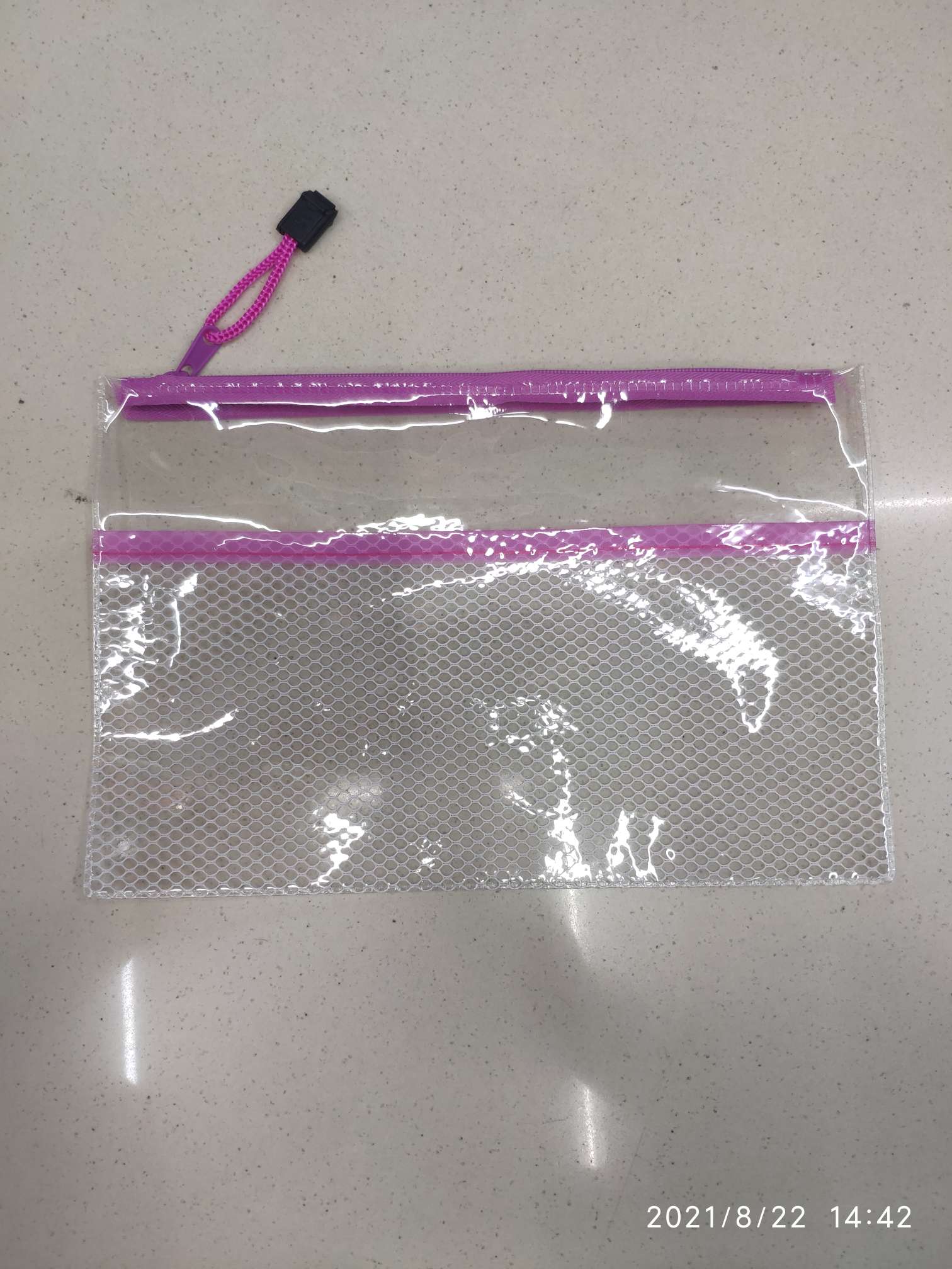 PVC超透明A5夹网袋，考试用品收纳袋详情10