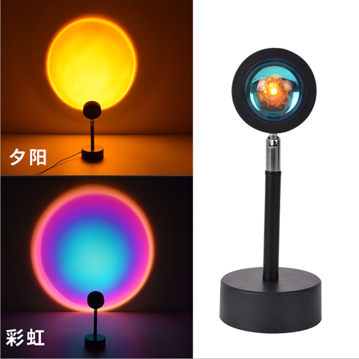 创意彩虹投影拍摄背景氛围夕阳灯